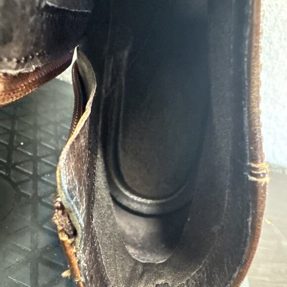 Dansko Women's Fawn Boot Size 40 / 9.5 Wedge Platform Bootie Brown Leather Comfy - Picture 6 of 9